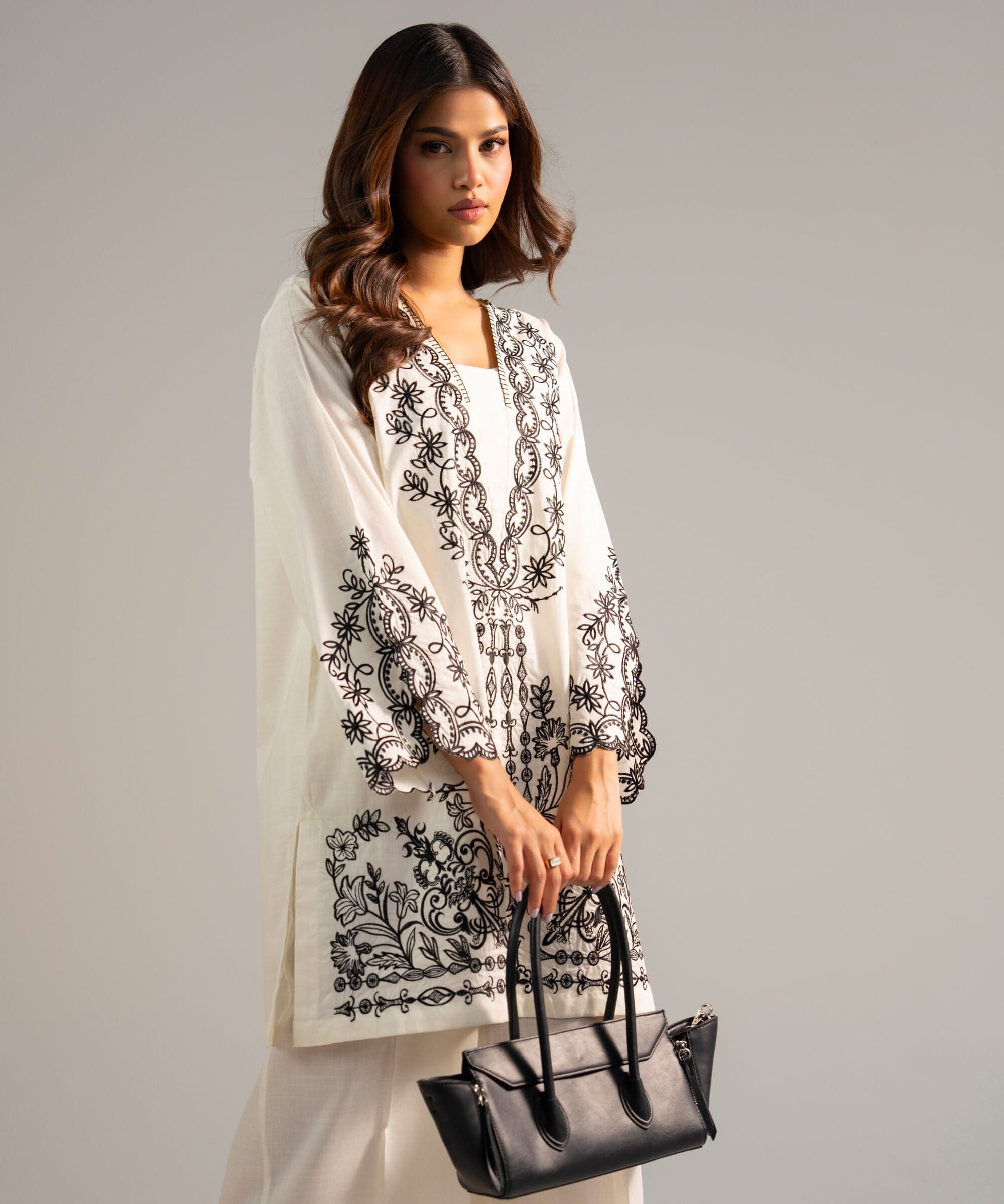 Embroidered Crosshatch Shirt